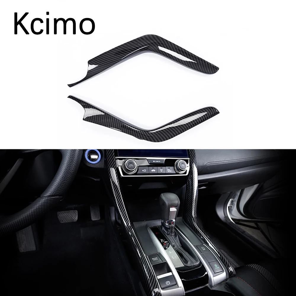 

Декоративные наклейки Kcimo для салона автомобиля Honda Civic 10 2016-2020 из углеродного волокна с центральным управлением, модифицированные аксессуа...