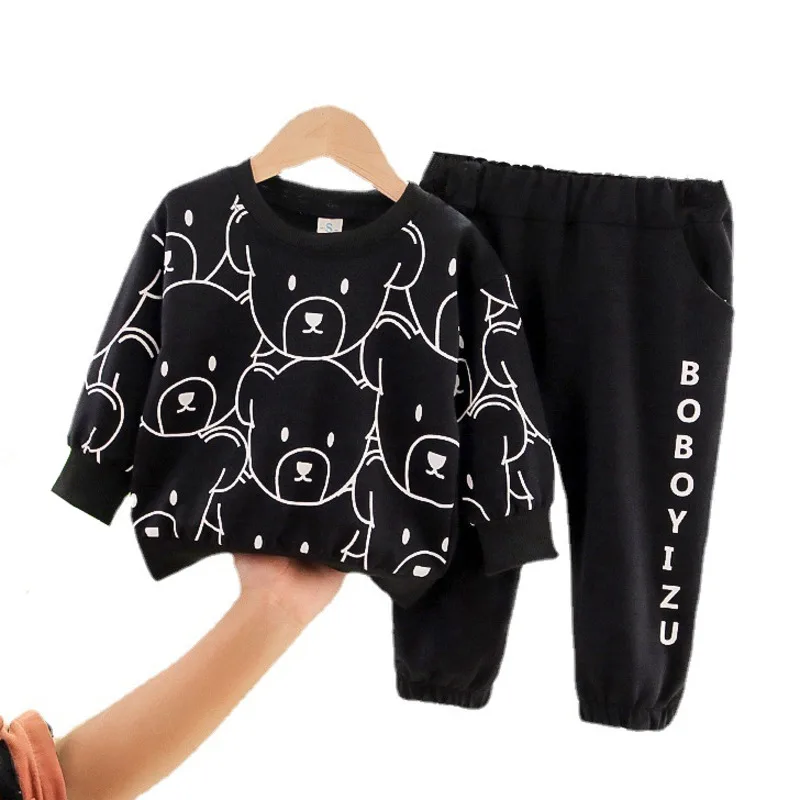 

New Spring Autumn Baby Clothes Children Boys Girls Cartoon Casual T-Shirt Pants 2Pcs/Sets Toddler Sport Costume Kids Tracksuits
