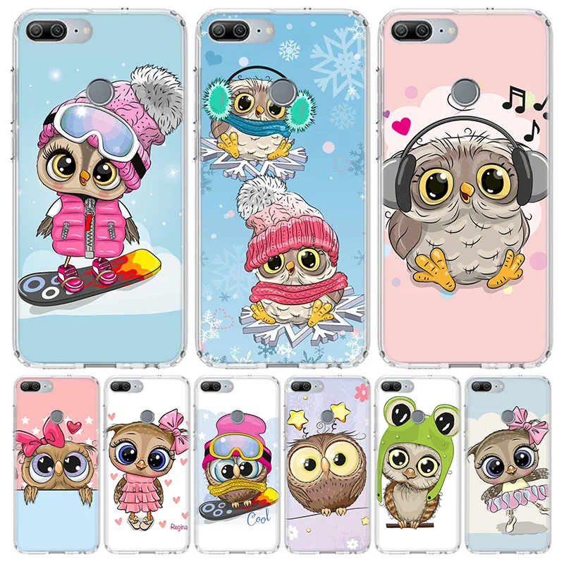 

Baby Cute Owl Lover Cartoon Candy Winter Soft Phone Case For Huawei Honor 10 Lite 9 20 8S 8X 9X Y5 Y6 Y7 Y9S P Smart Z 2019 7A 7