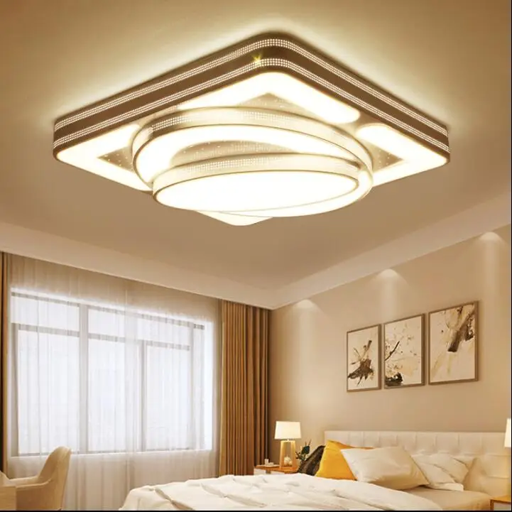 Creative living room lighting simple modern atmosphere home rectangular warm personality bedroom lighting led ceiling lamp