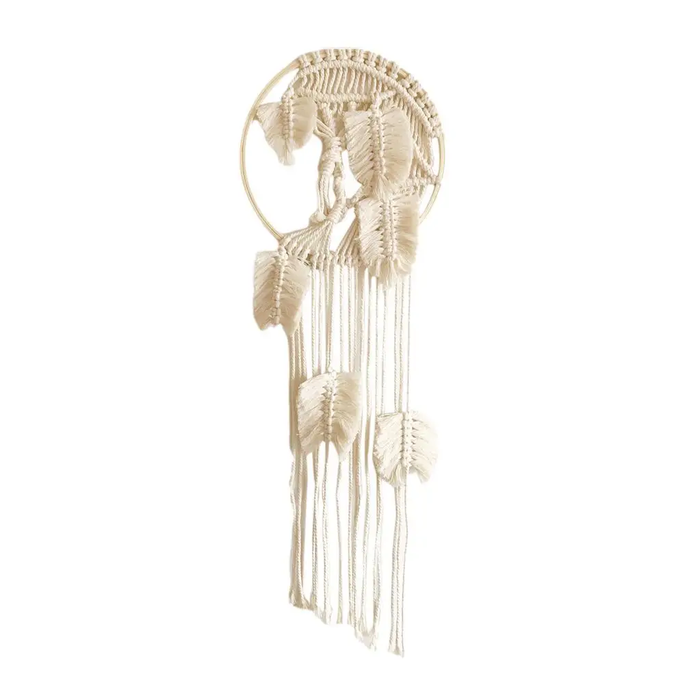

Handmade Dream Catcher Woven Leaf Wind Chimes Hanging Craft Gift Dreamcatcher Ornament Bedroom Decoration Ins Photo Shoot Prop