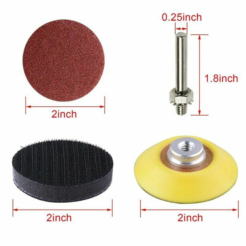 

200Pcs Sanding discs 50mm 2 Inch Sander Disc 80-3000 Grit Paper Polish Pad