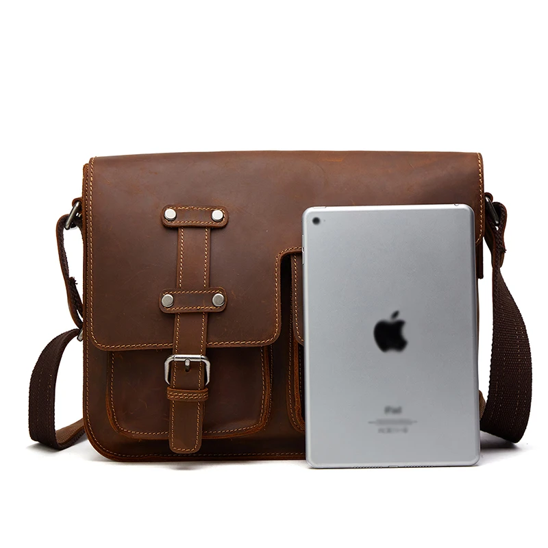 JOGUJOS Messenger Bag Men's Shoulder Genuine Leather Business Handbag Crazy Horse Male Vintage Crossbody Bags 6302 |