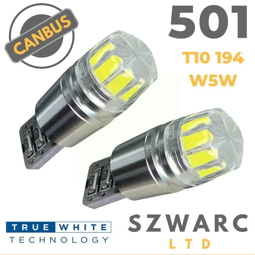

1PC T10 White 168 194 501 W5W 5 SMD LED Car Side Wedge Bulb Car Decoding Lamp Lamp 12V Light DC T10 A0T4