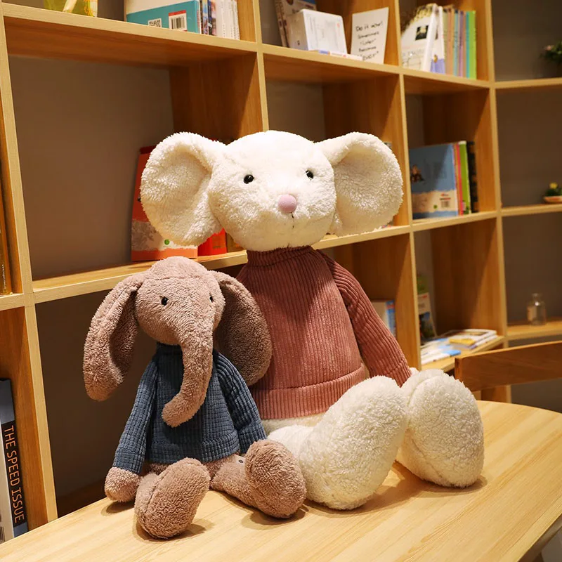 Плюшевые куклы в виде слона кролика очень мягкая собака мышь плюшевые игрушки