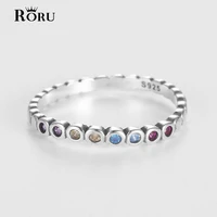 s925 100 trendy rainbow color finger rings for women girls friends wedding sterling silver 925 ring fine jewelry gifts