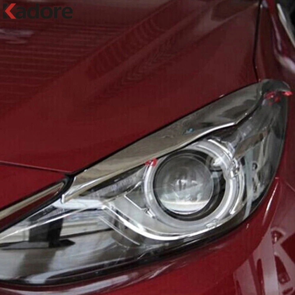 Автомобильный светильник для Mazda 3 M3 2013 2014 2015 2016 АБС хром передний крышка лампы