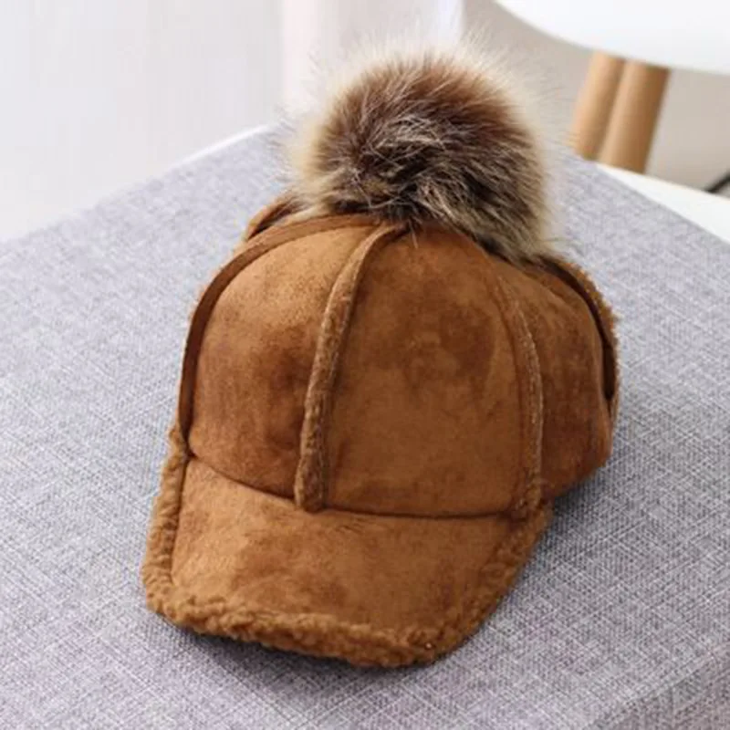 Модная женская шапка для родителей и детей девочек на осень зиму Кепка с лисьим