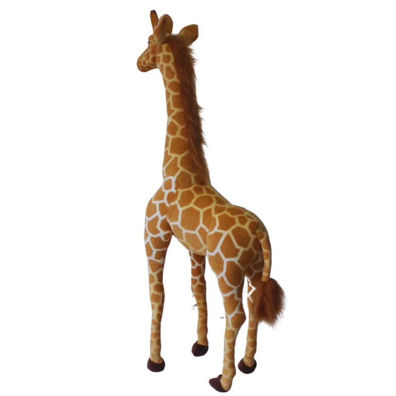 Animales de peluche grandes realistas para ni&ntilde;os, juguetes de jirafa de pie, almohada de decoraci&oacute;n Kwaii de simulaci&oacute;n gigante, regalos de cumplea&ntilde;os-3