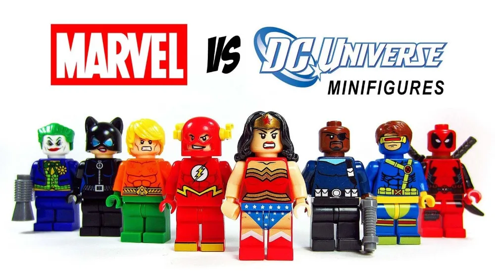8 шт. Joker Wonder Women Nick Flash Catwoman Deadpool minifig сборные строительные блоки развивающий