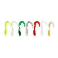 20pclot soft baits fishing lures 1 8g 6cm wobblers artificial needle tail silicone swimbait worm bait pesca fishing accessories