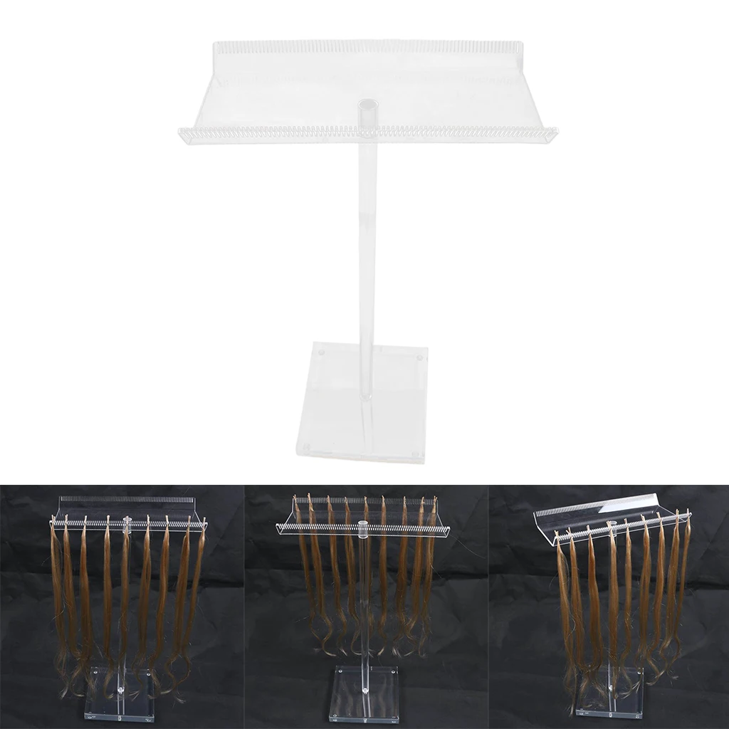 

Белый прозрачный акриловый держатель для наращивания волос, вешалка для плетения волос, держатель для париков, Органайзер