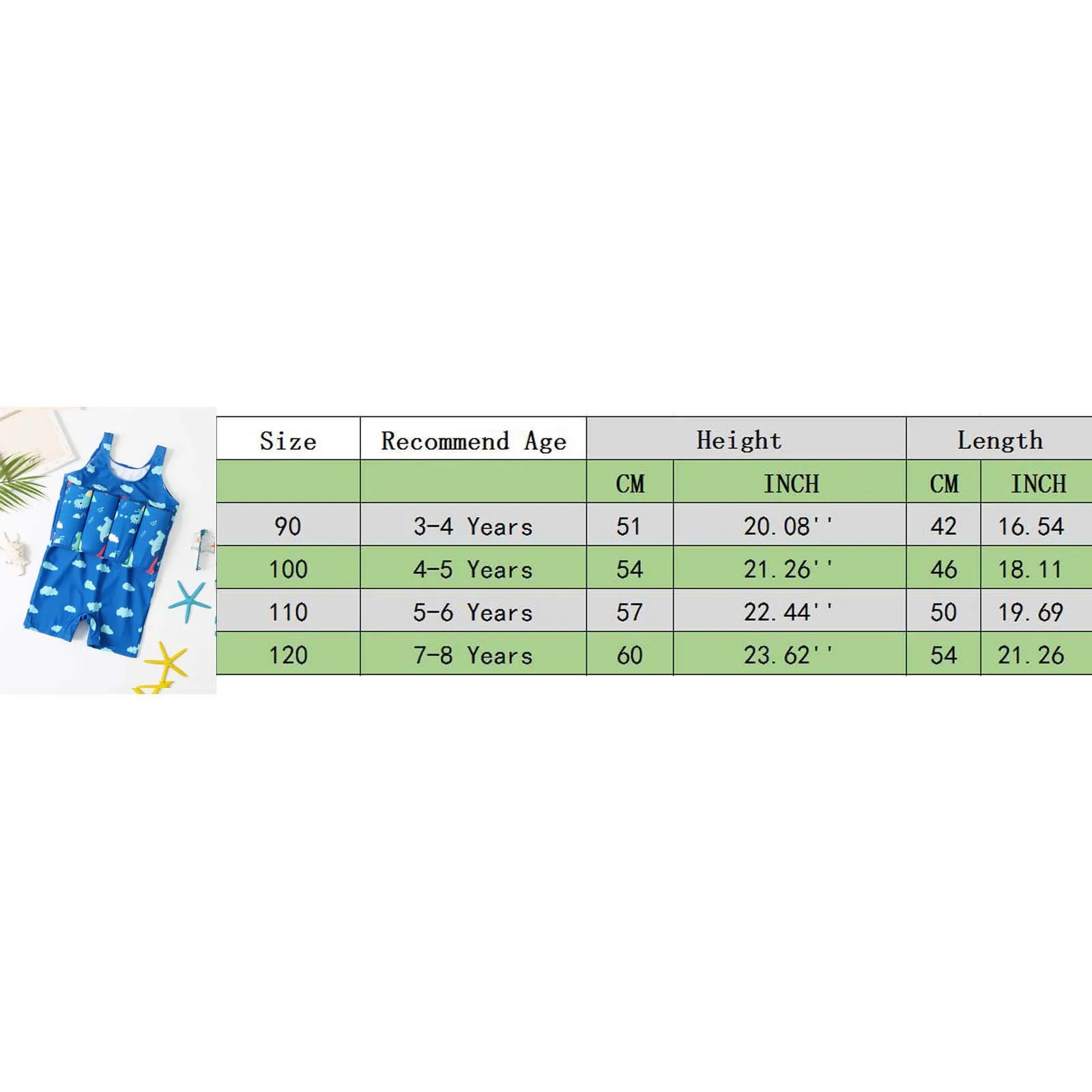 Детский раздельный купальник с мультяшным динозавром съемные плавучие палочки