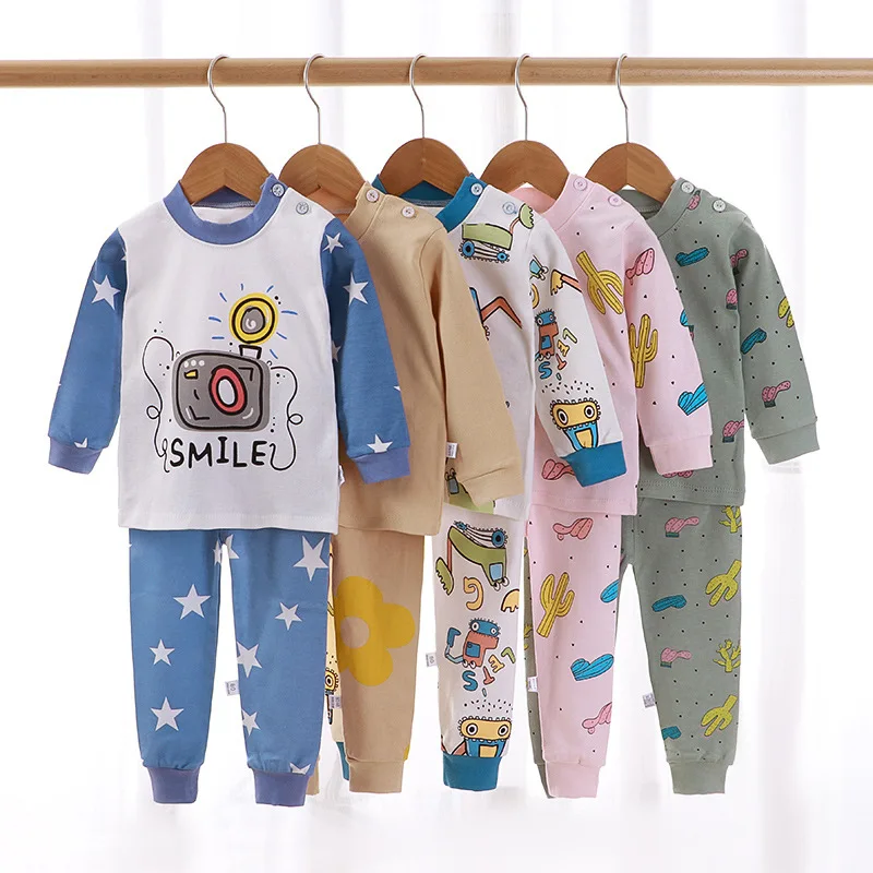 

Boy and Girl Clothes Sets Spring Autumn Newborn Children Clothing Cotton Tops + Pant Outfits Infant Knit Sweater Baby Pajamas