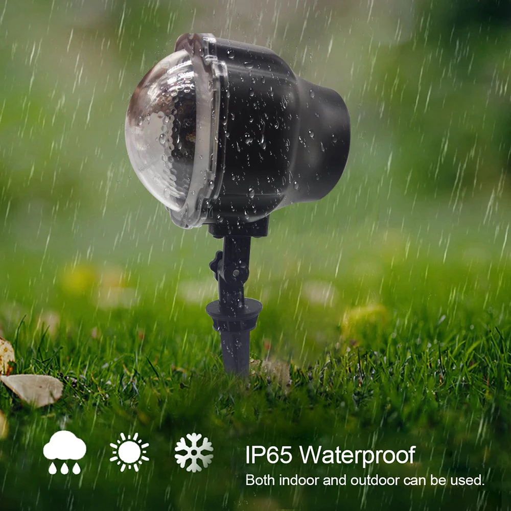 Рождественский лазерный светильник в виде снежинки проектор снегопада уличный