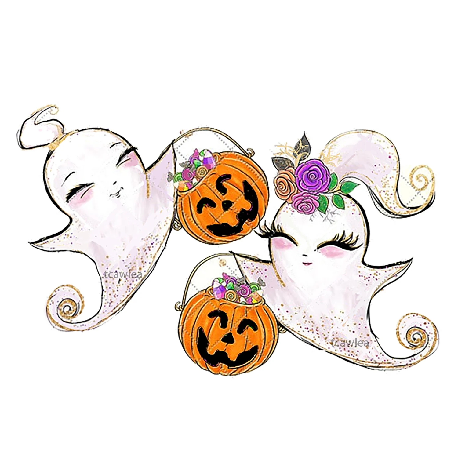 Милая Тыква пресс-формы с изображением корзины конфет мальчика и девочки