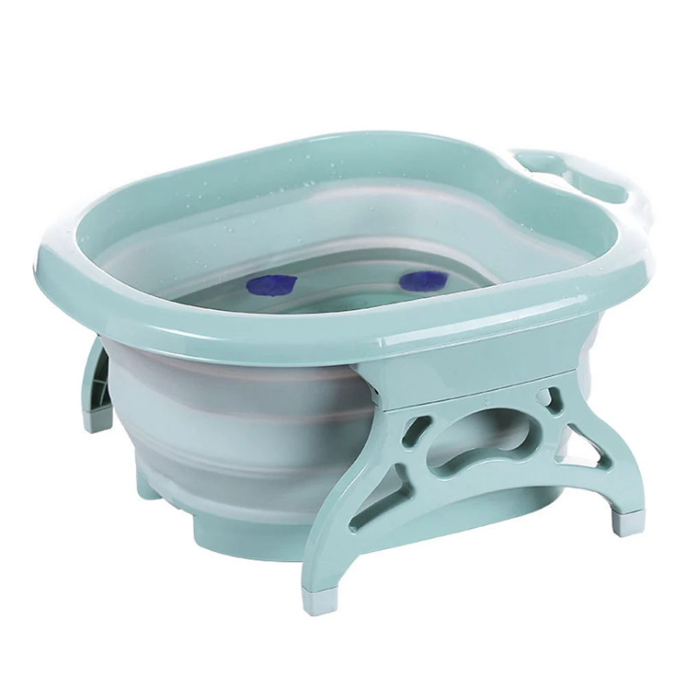 2019 Folding Foot Tub Portable Wash Massage Bucket Travel with 4 Balls Bathing Feet in Winter | Дом и сад
