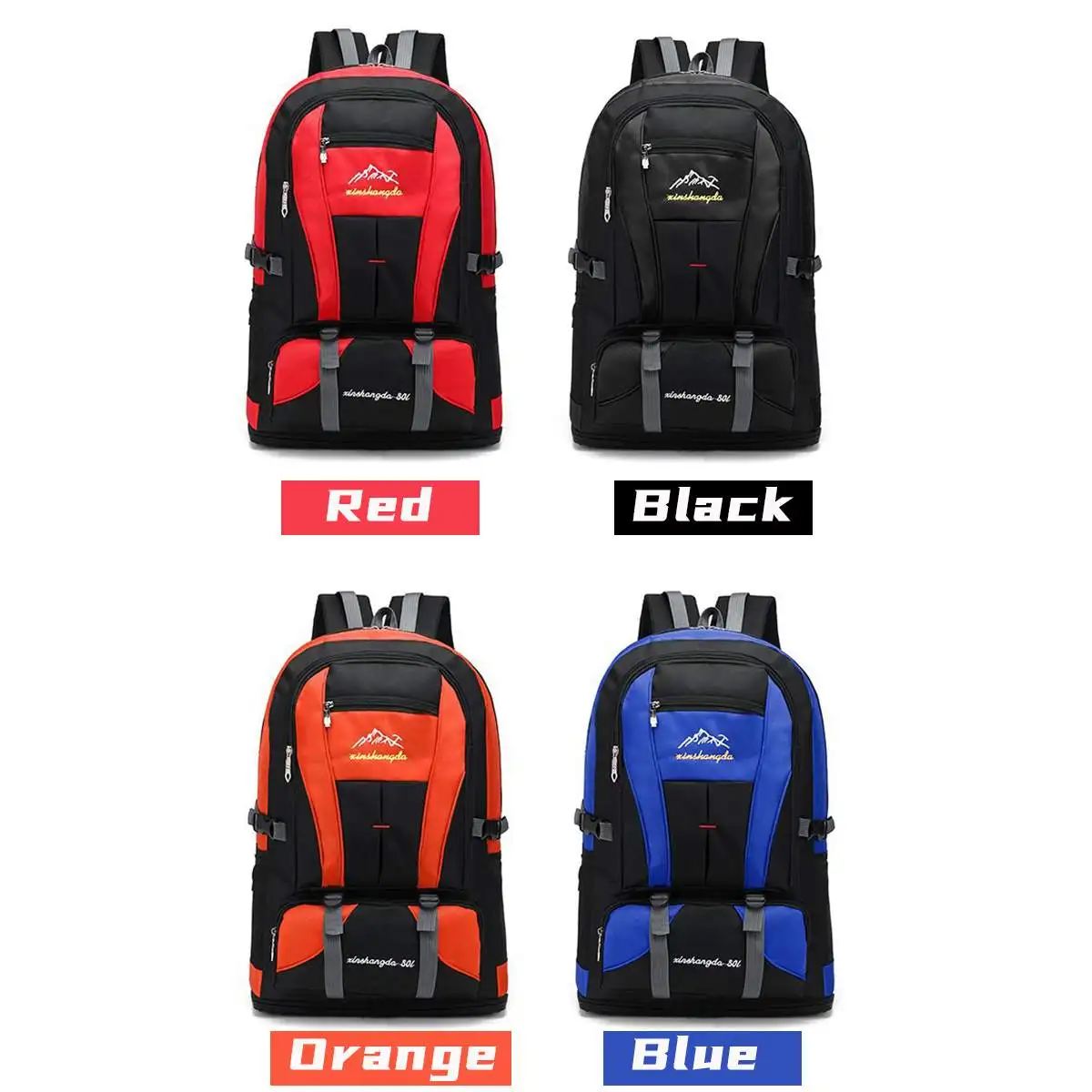 

Men 80L Large Hiking Mountaineering Backpack Waterproof Climbing Hiking Camping Backpack Outdoor Sports Backpack Rucksack Bag
