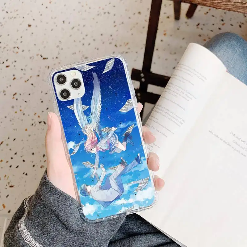 

Your lie in April Japan anime Phone Case Transparent soft For iphone 5 5s 5c se 6 6s 7 8 11 12 plus mini x xs xr pro max