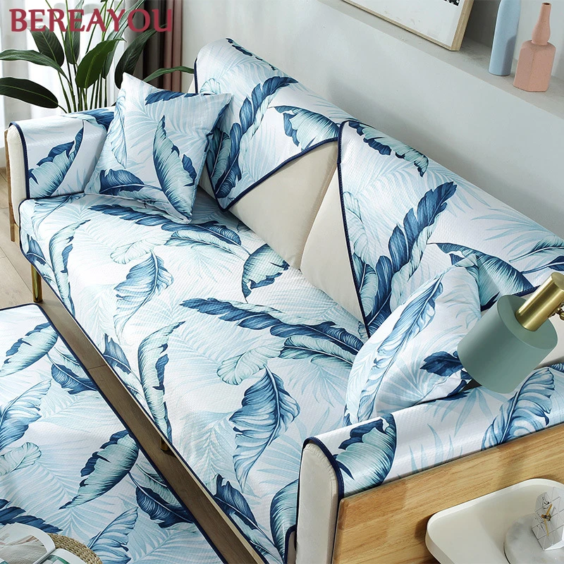 Скандинавские чехлы для диванов из ледяного шелка нескользящая крутая подушка