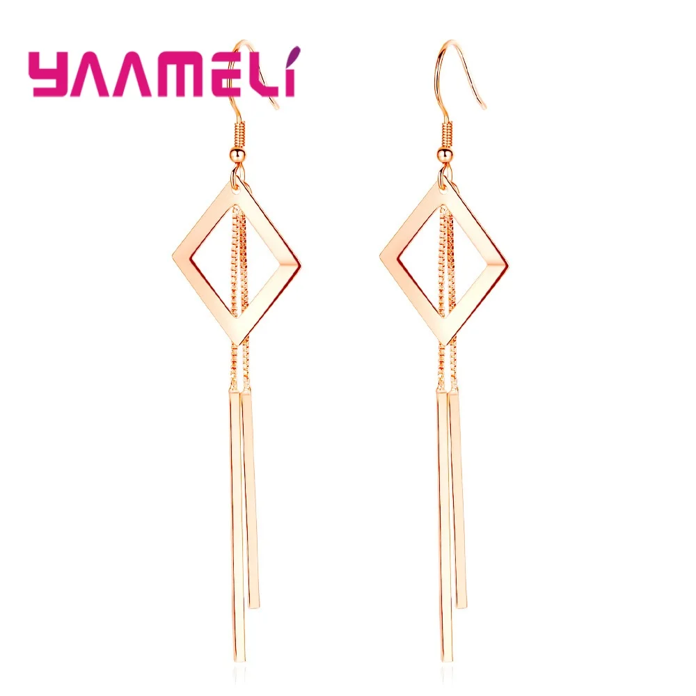 

Новый корейский стиль Геометрические длинные серьги с кисточками наборы стерлингового серебра 925 милые ювелирные украшения женские модные...