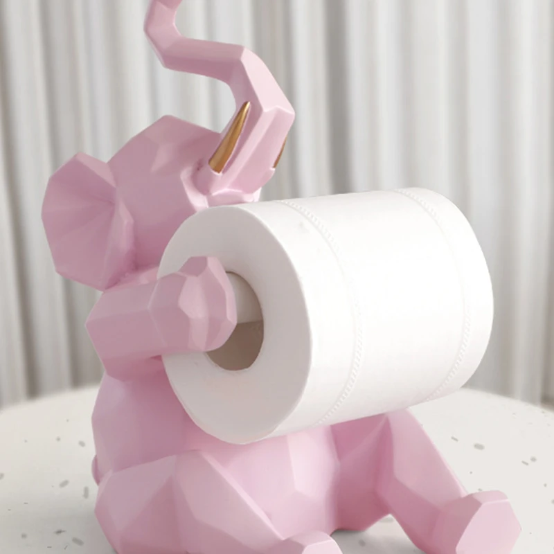 

Creative Cartoon Resin Statue Roll Paper Storage Rack for Living Room Desk Durable Tissue Box Holder Crafts Home Decoration