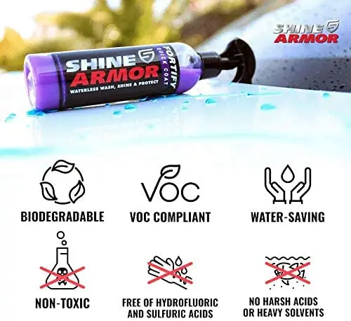 Восковое покрытие для автомобиля SHINE ARMOR Fortify Quick Coat водостойкое без воды |