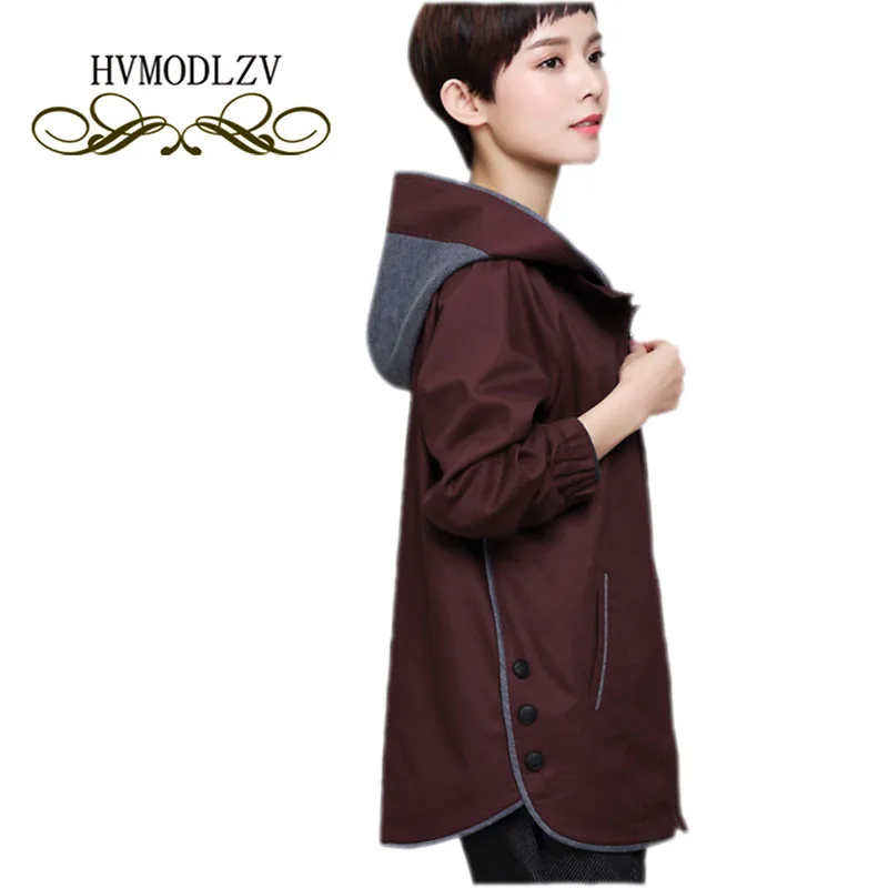 

Plus Size Women Jacket 2021 Latest Autumn Winter Women Coat Women Long-sleeved Hat Jacket Middle - Aged Casaco Feminino PJ320