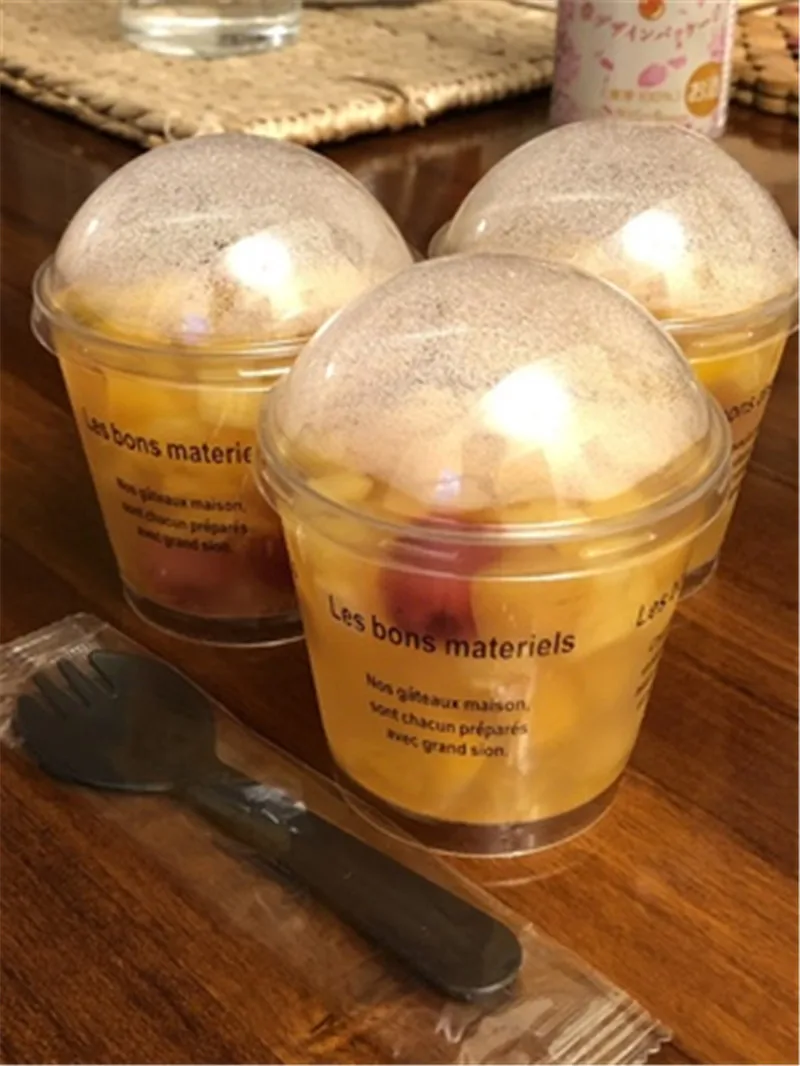 Одноразовые для Мусса Тирамису десертные чашки выпечки с крышкой одноразовые и