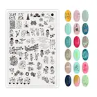 ZJOYPLUS X пластины для стемпинга ногтей слон, животные, воздушные змеи, цветы, рисунок, трафареты для дизайна ногтей, шаблон, инструменты для штамповки ногтей