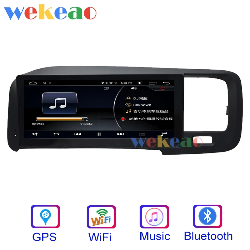 Wekeao 8 &quotсенсорный экран Android 9 0 автомобильный Dvd плеер головное устройство для Volvo