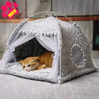 wofuwofu sweet princess cat houses home cushion cat bed foldable cats tent dog house bed kitten dog basket beds cute