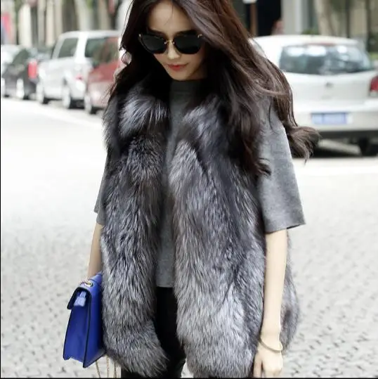 Новинка 2019 зимняя женская куртка из искусственного меха жилет теплые жилеты