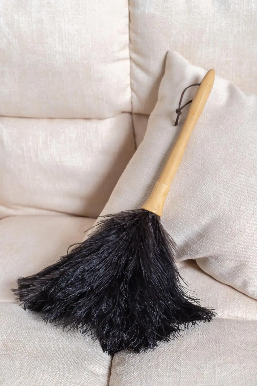 Ручная работа высокое качество деревянная ручка страусиные перышки