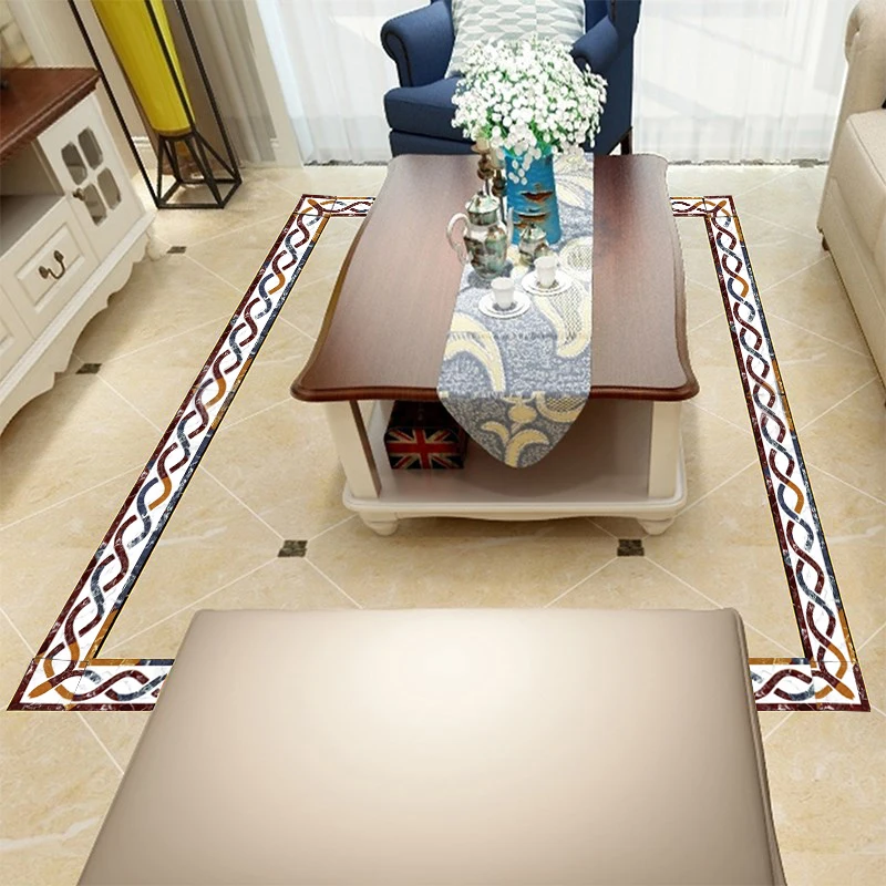 Самоклеящаяся ПВХ настенная бумага с рисунком мозаики цветок линия талии