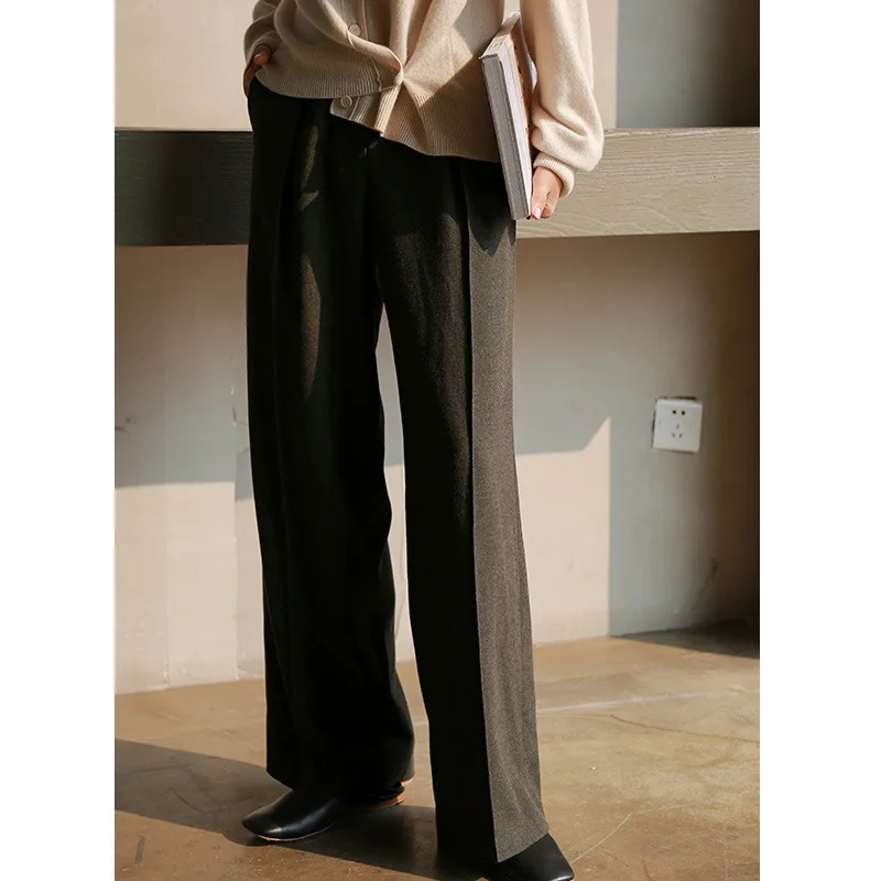 Женские брюки 2019 осень зима корейский Высокая талия новые свободные модные Ms.