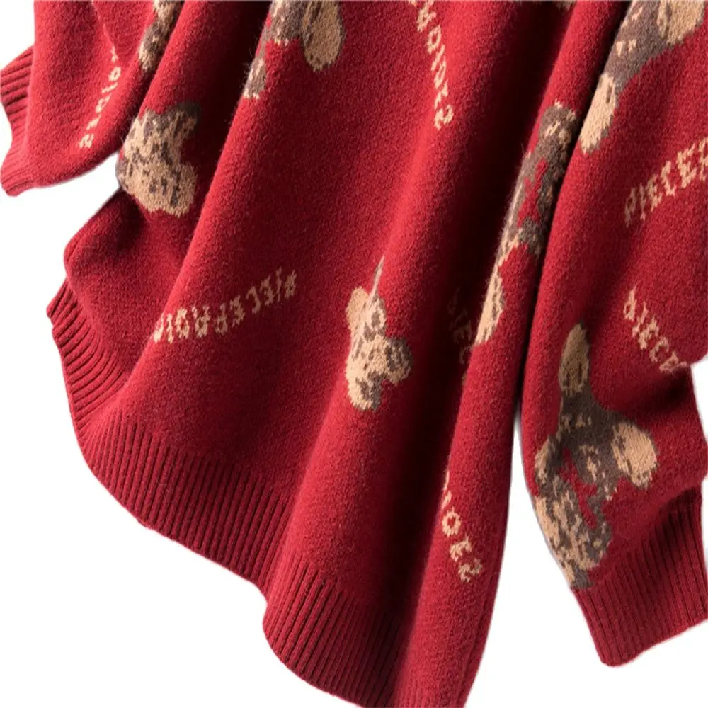 

2021 Autumn And Winter New V-Neck Long-Sleeved Cardigan Jacket Ladies Casual Loose Knit Single-Breasted Fashion All-Match Top