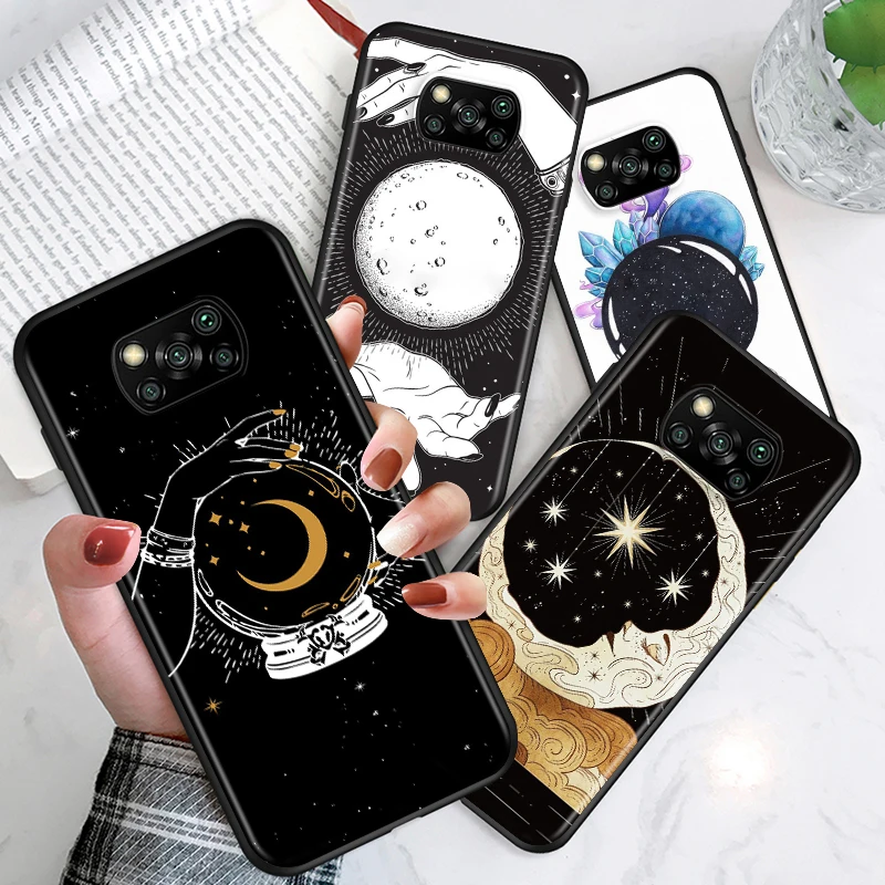 

Magic crystal ball For Xiaomi Poco X3 NFC GT M3 M2 X2 F3 F2 Pro C3 F1 Mi Play Mix 3 A2 A1 6X 5X Black Phone Case