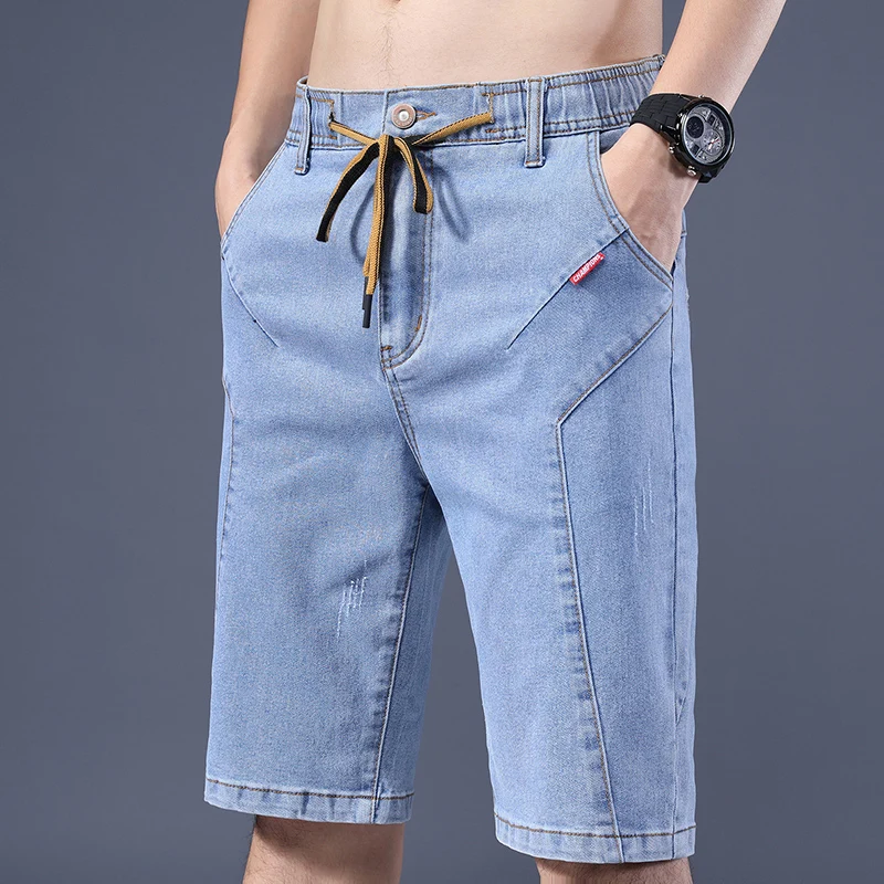 

baggy jeans Men's Classic Blue Black Slim-fit Jeans Business Cotton Elastic Regular Fit Denim Pants Male Brand Trousers