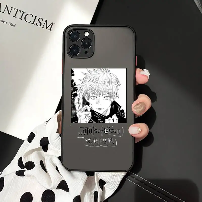 

Japanese Anime Jujutsu Kaisen Phone Case matte transparent For iphone 7 8 11 12 plus mini x xs xr pro max cover