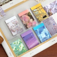 50 pcs ins style fresh landscape art handbook collage deco stickers aesthetic bullet journaling accessories korean stationery