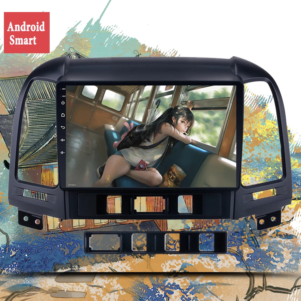 4G LTE Android 14.0 для HYUNDAI SANTA FE 2005-2008 2009 2010 2011 2012 Мультимедийный стерео автомобильный