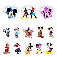disney 2021 new resin acrylic disney round ring set lady jewelry party gift adjustable ring jewelry
