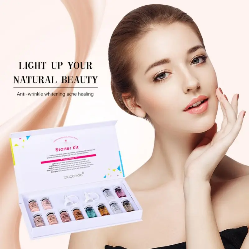 

Pro 8ml Stayve Starter Kit Mix Shades Brightening Foundation Acne Healing Dermawhite Treatment