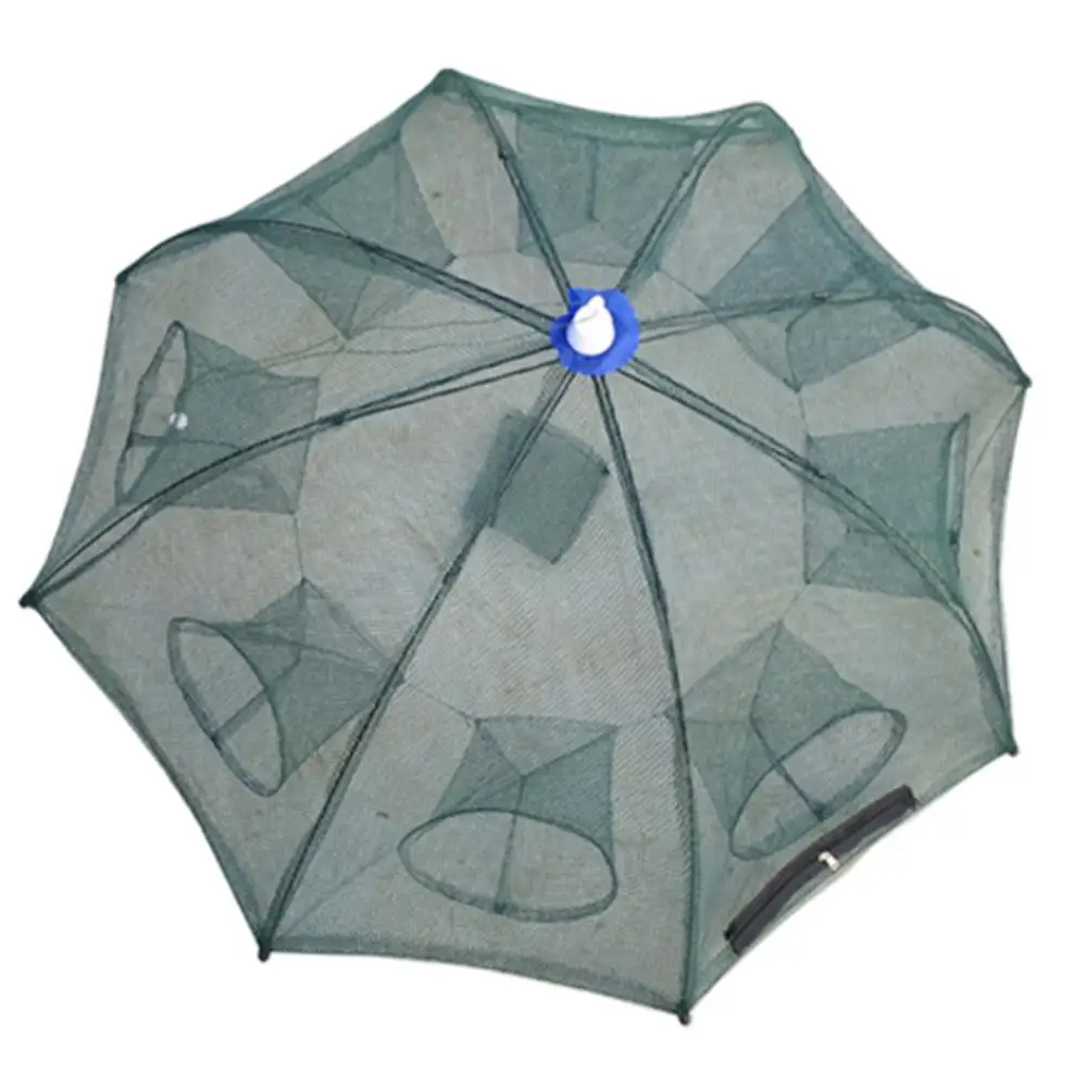 

8 Upgrade Holes Polyethylene Mesh Fishing Net Fishing Tool Fish Cage Foldable Free Shipping Gill Green Hand Throw Net