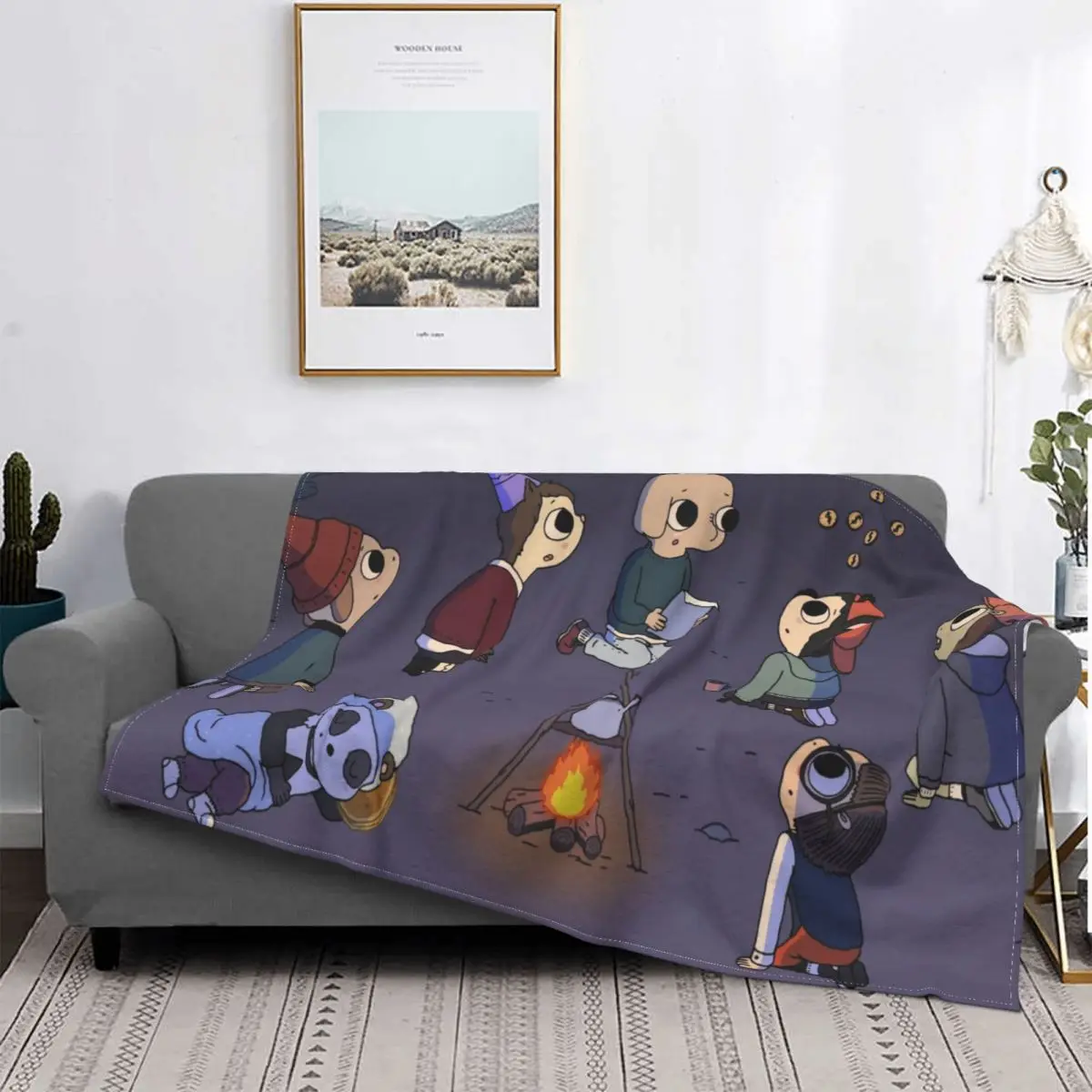 

Summer Camp Island Hedgehog Animated Episodes Blanket Flannel Spring Autumn Bonfire Warm Throws For Winter Bedding