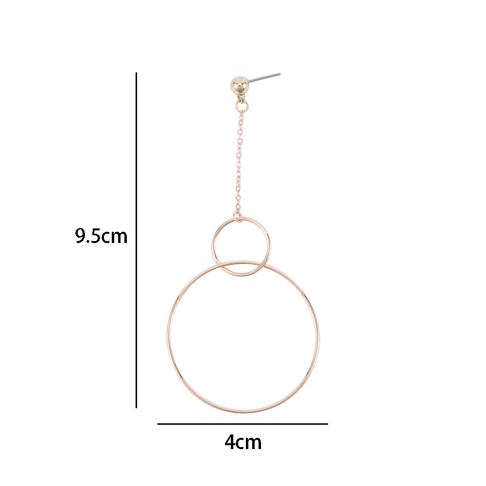 1 пара модные женские серьги для девушек большие круглые гладкие геометрические