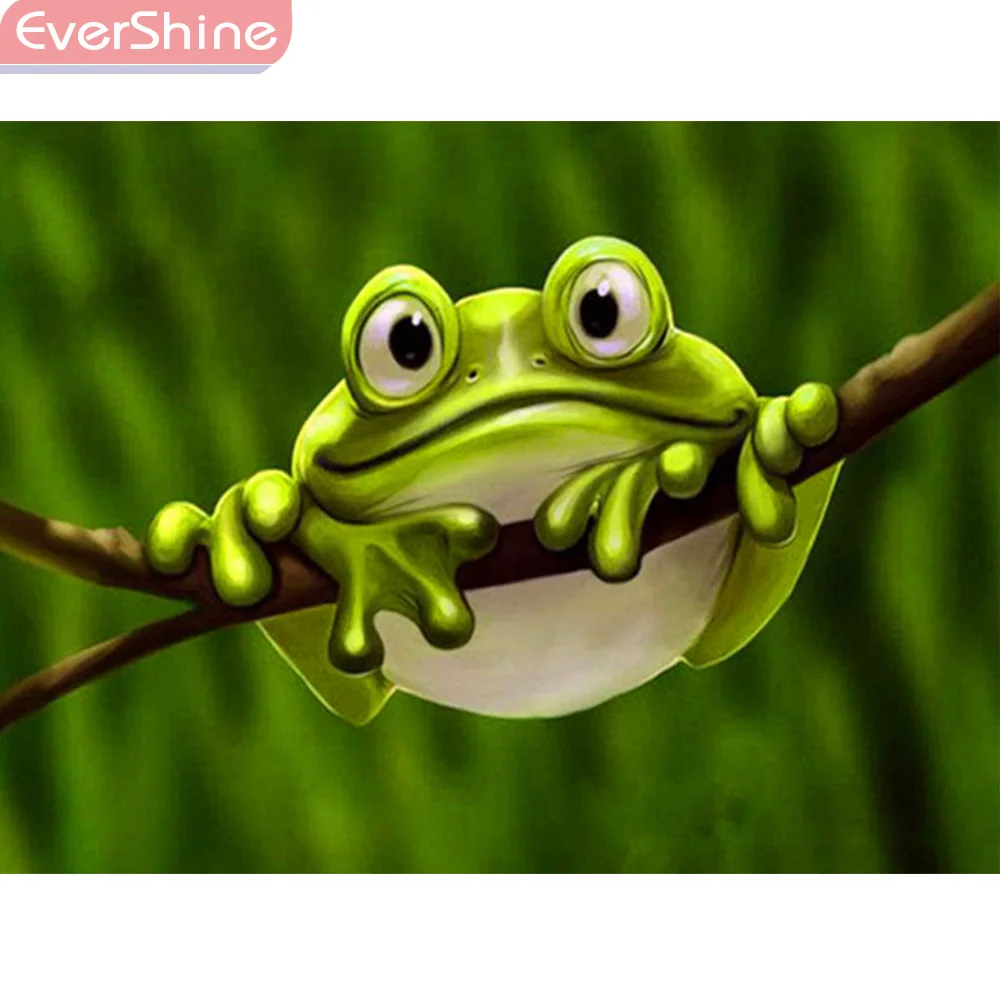 EverShine лягушка Алмазная картина полностью квадратная Стразы вышивка Мультяшные