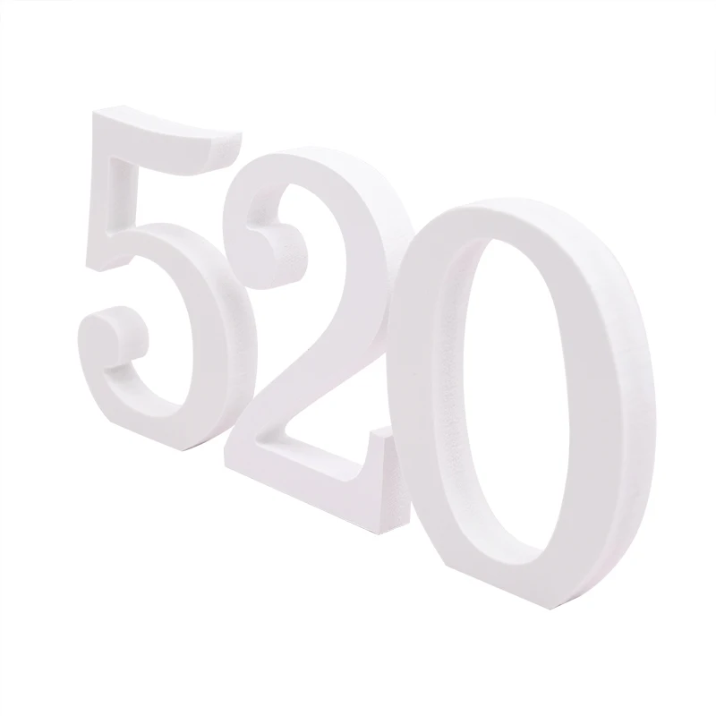 Белые Деревянные Настенные стикеры 3D цифровые цифры настенные стикеры s Свадьба День Рождения Декор для стены DIY домашняя комната, наклейка настольное украшение