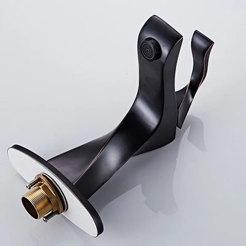 Смеситель для ванной в стиле ретро черный латунный кран раковины с креплением на